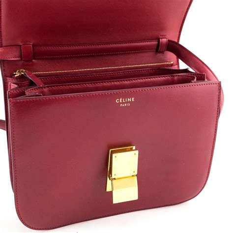 celine classic medium calfskin box bag|Celine.